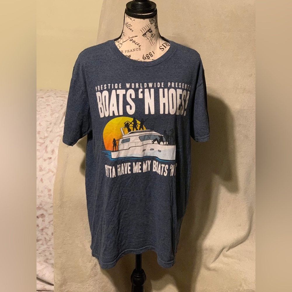Step Brothers Boats ‘N Hoes Blue L T Shirt